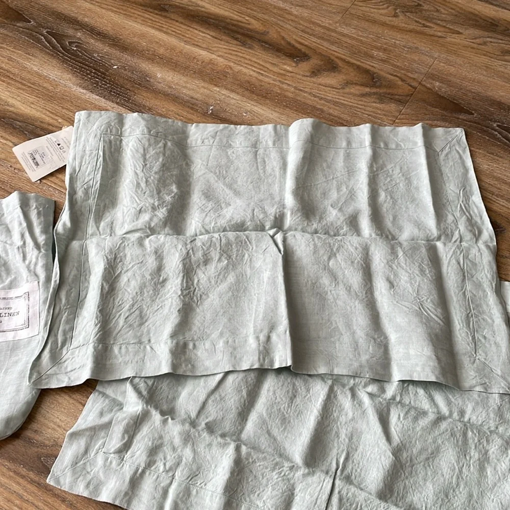 Restoration Hardware Vintage-Washed Belgian Linen Lumbar Pillow Shams NWT
